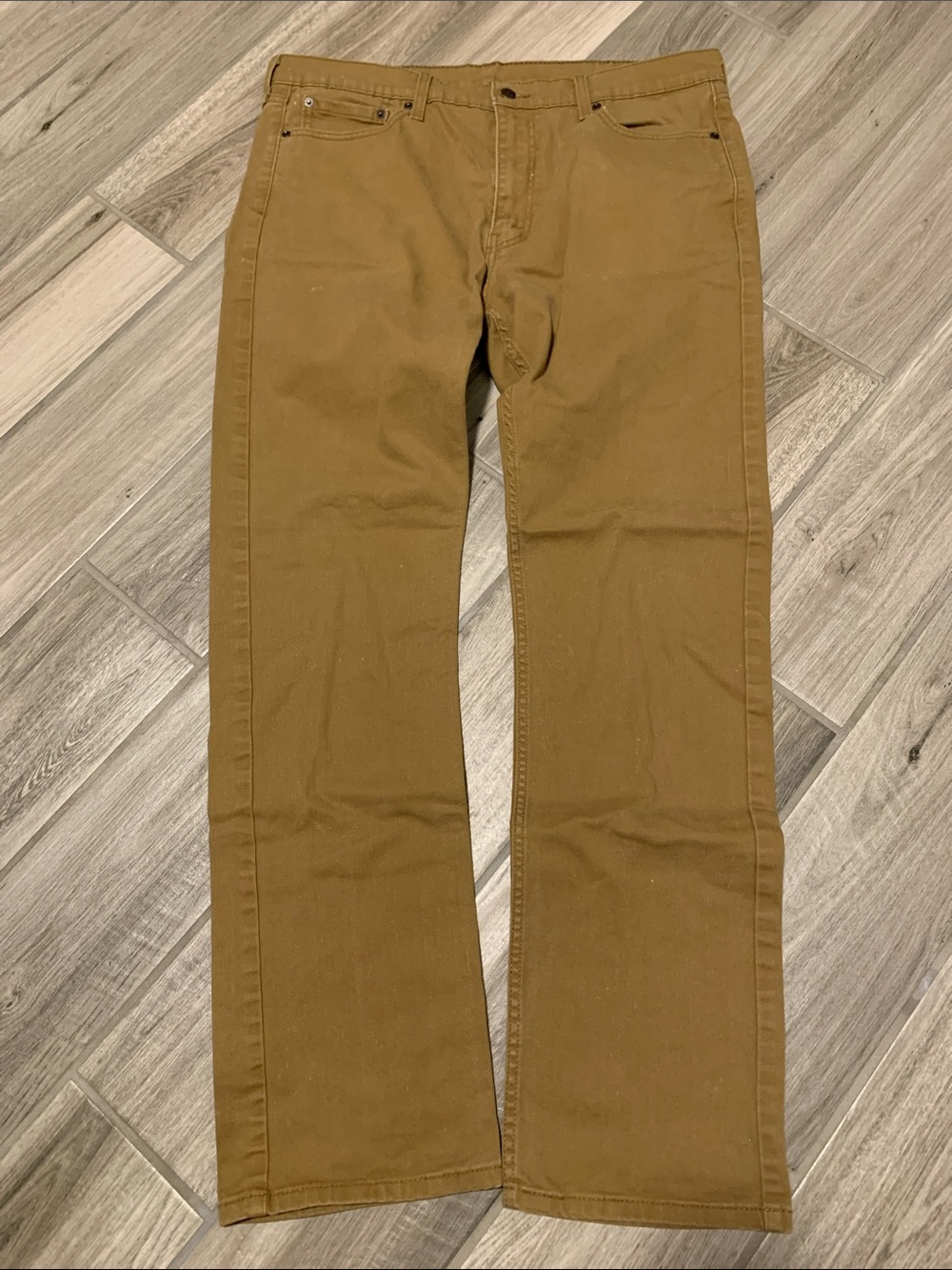 Levi 513 Men's Straight-Leg Pants in Caramel Brown Size 38 x 34
